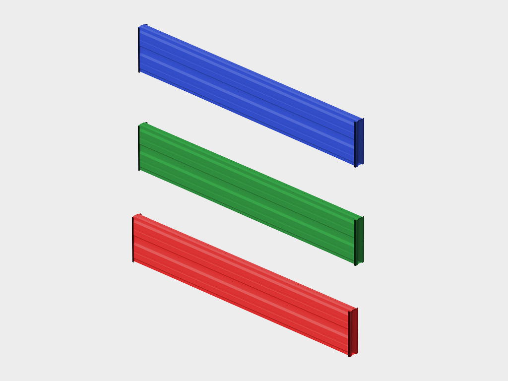 Shovqinni qaytaruvchi panellar Tarkibi: profillangan kassетalar (po‘lat yoki alyuminiy); sintetik bog‘lovchiga ega minerallı junli issiqlik izolyatsiya plitasi; qalinligi 1,0 mm bo‘lgan yon qopqoqlar; yopishtiruvchi material (energoﬂeks); qattiqlik qirralari.